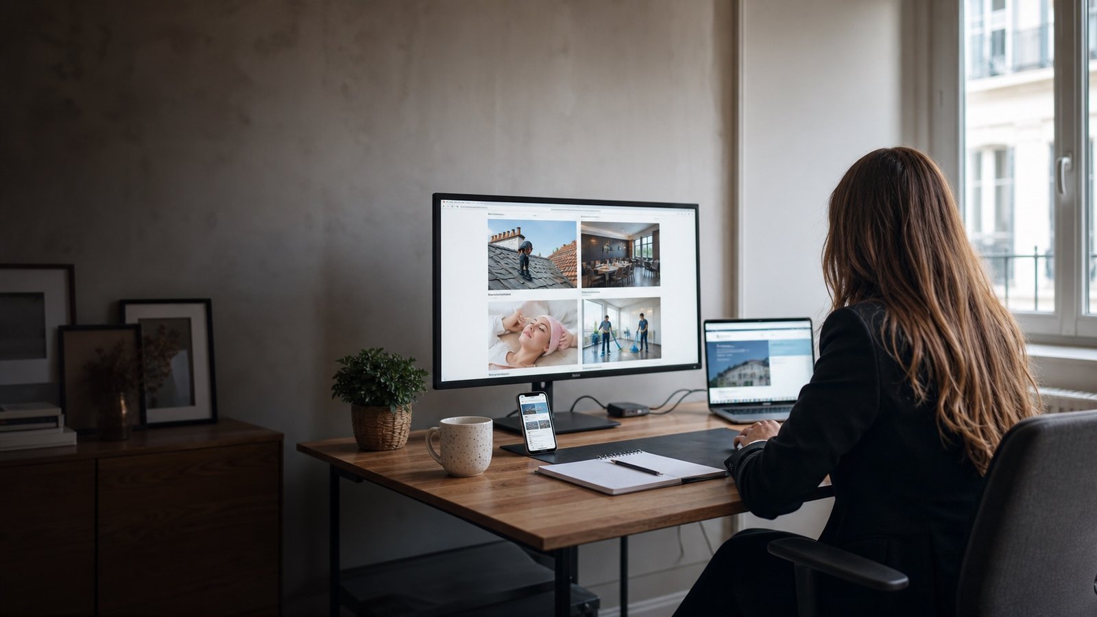 Créatrice de sites internet travaillant sur des projets pour différents métiers